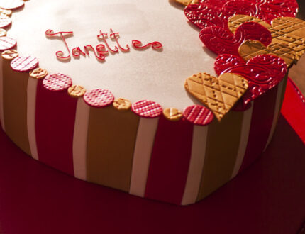 Picture of love heart cake