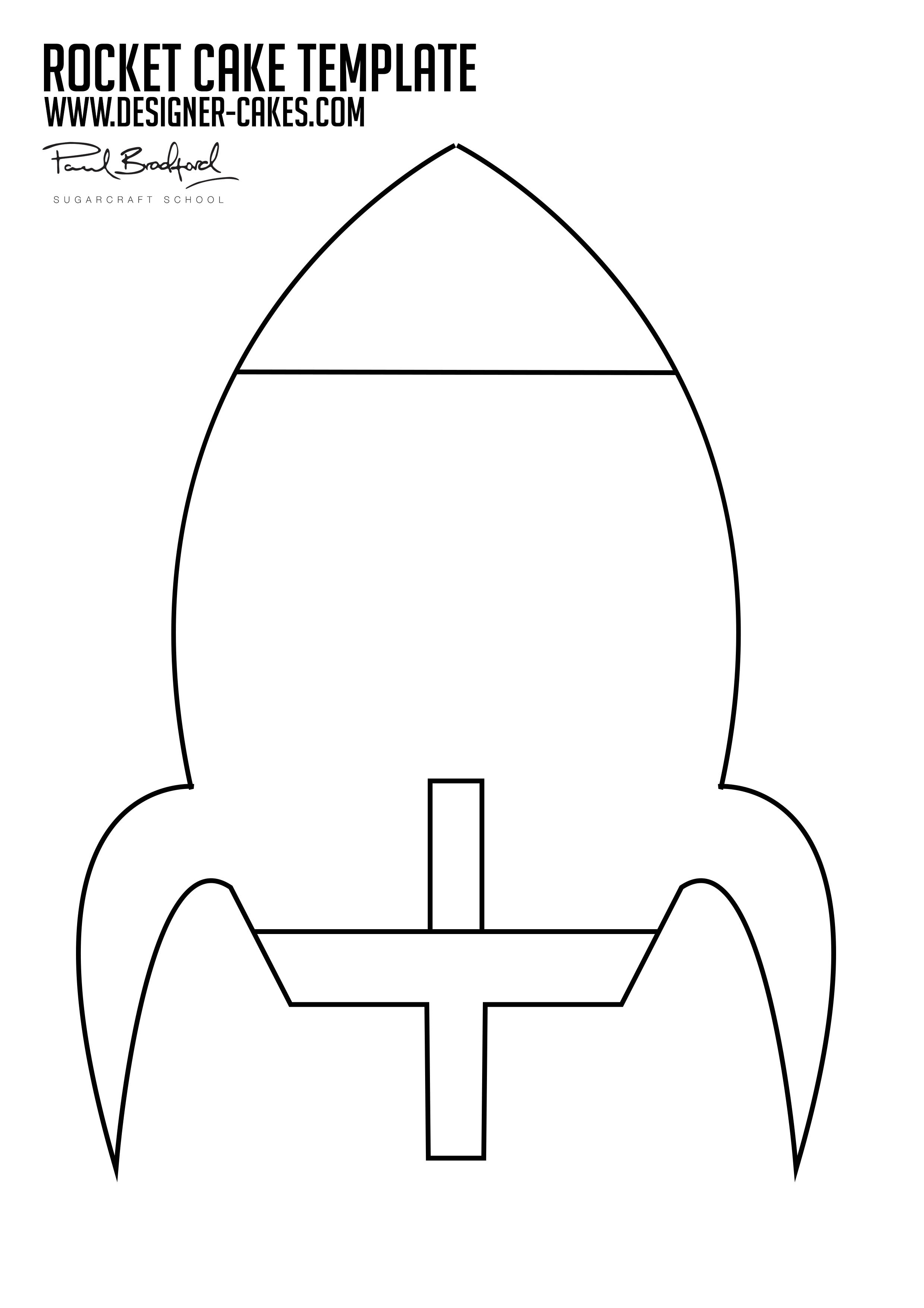 Rocket Cake Template CakeFlix