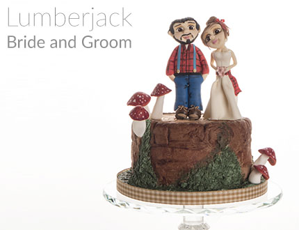 Lumberjack Bride and Groom