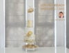 Golden beach wedding cake feature