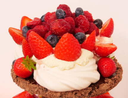 Strawberry Meringue Chocolate Tower