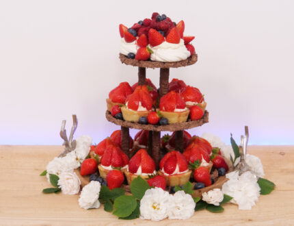 Strawberry Meringue Chocolate Tower