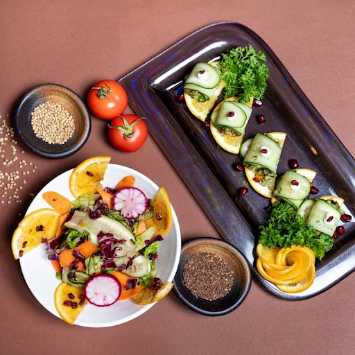 Plate of salad starters