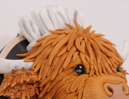 The Kilted Baker Highland Cow cake