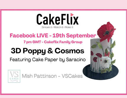 3D Poppy & Cosmos Sugar Flowers LIVE