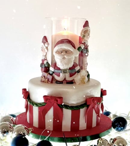 Festive Candle cake tutorial LIVE