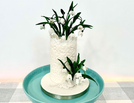 Sugar Snowdrops wedding cake