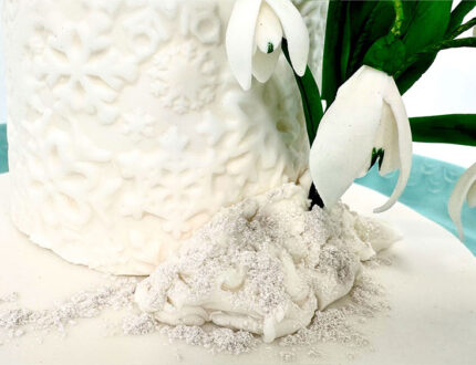 Sugar Snowdrops wedding cake